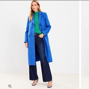 Loft Blue Long Coat New w/Tags